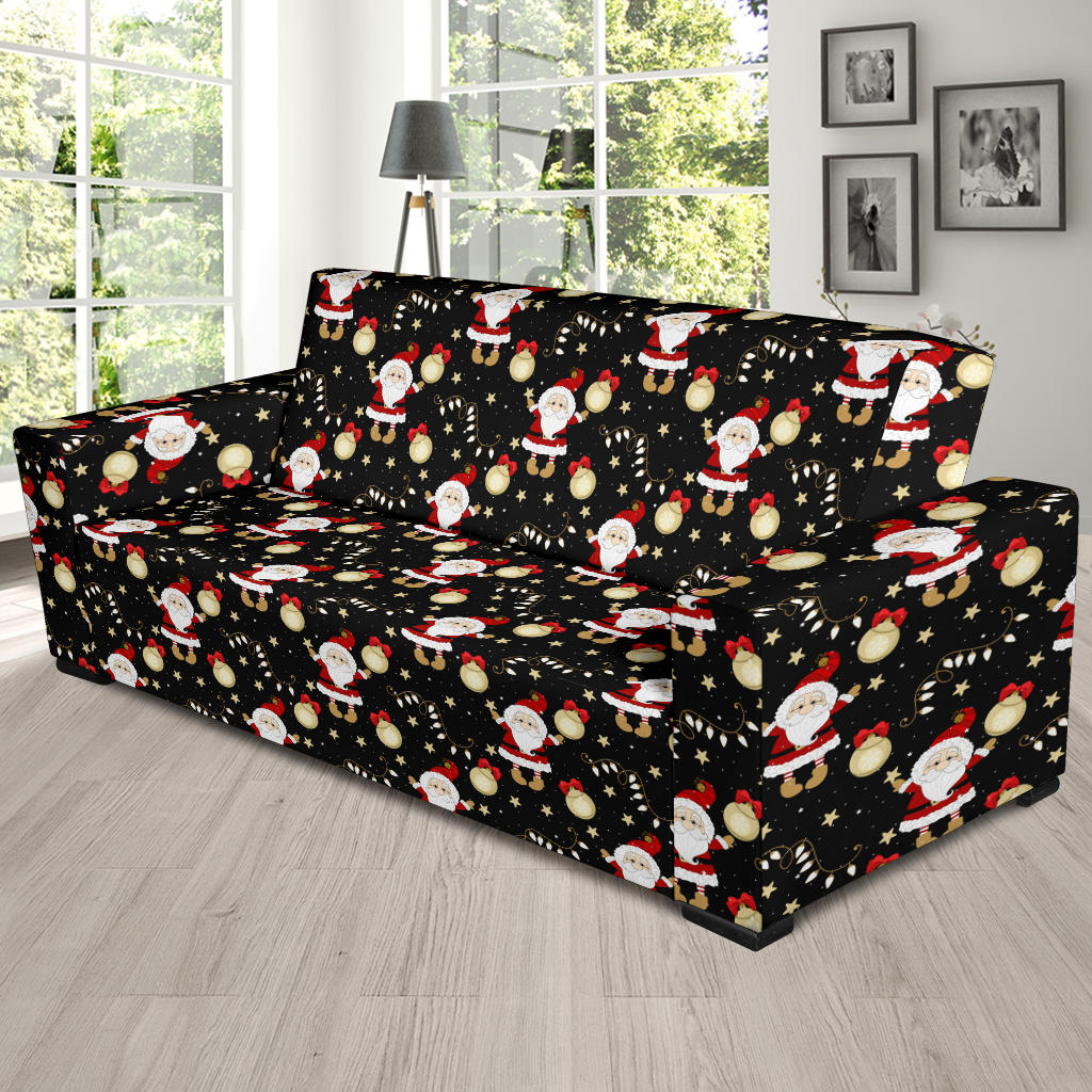 Santa Christmas Themed Print Design LKS307 Sofa Slipcover
