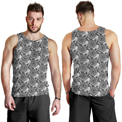 Tribal Turtle Polynesian Themed Print Men Tank Top