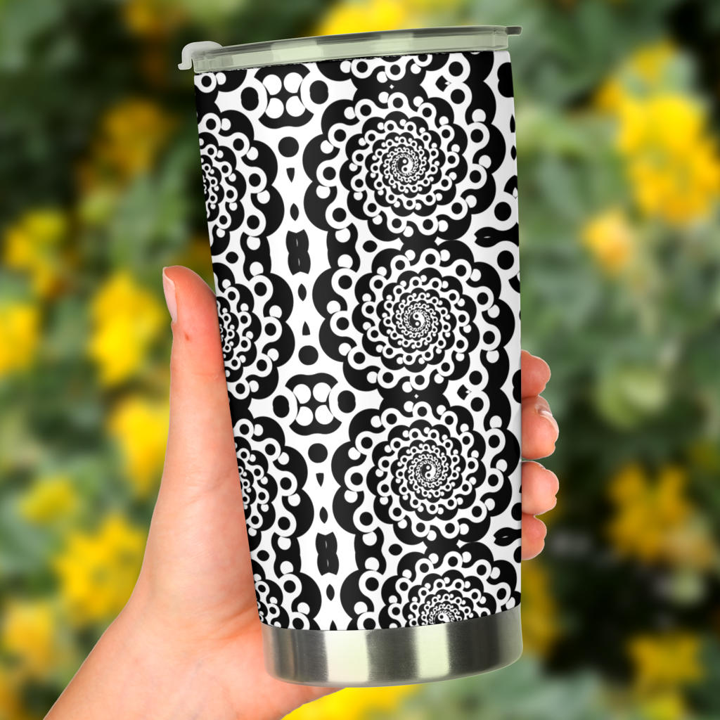 Yin Yang Spiral Design Print Tumbler