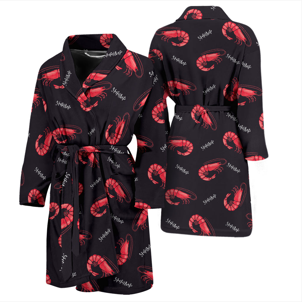Shrimp Print Design LKS302 Men Bathrobe