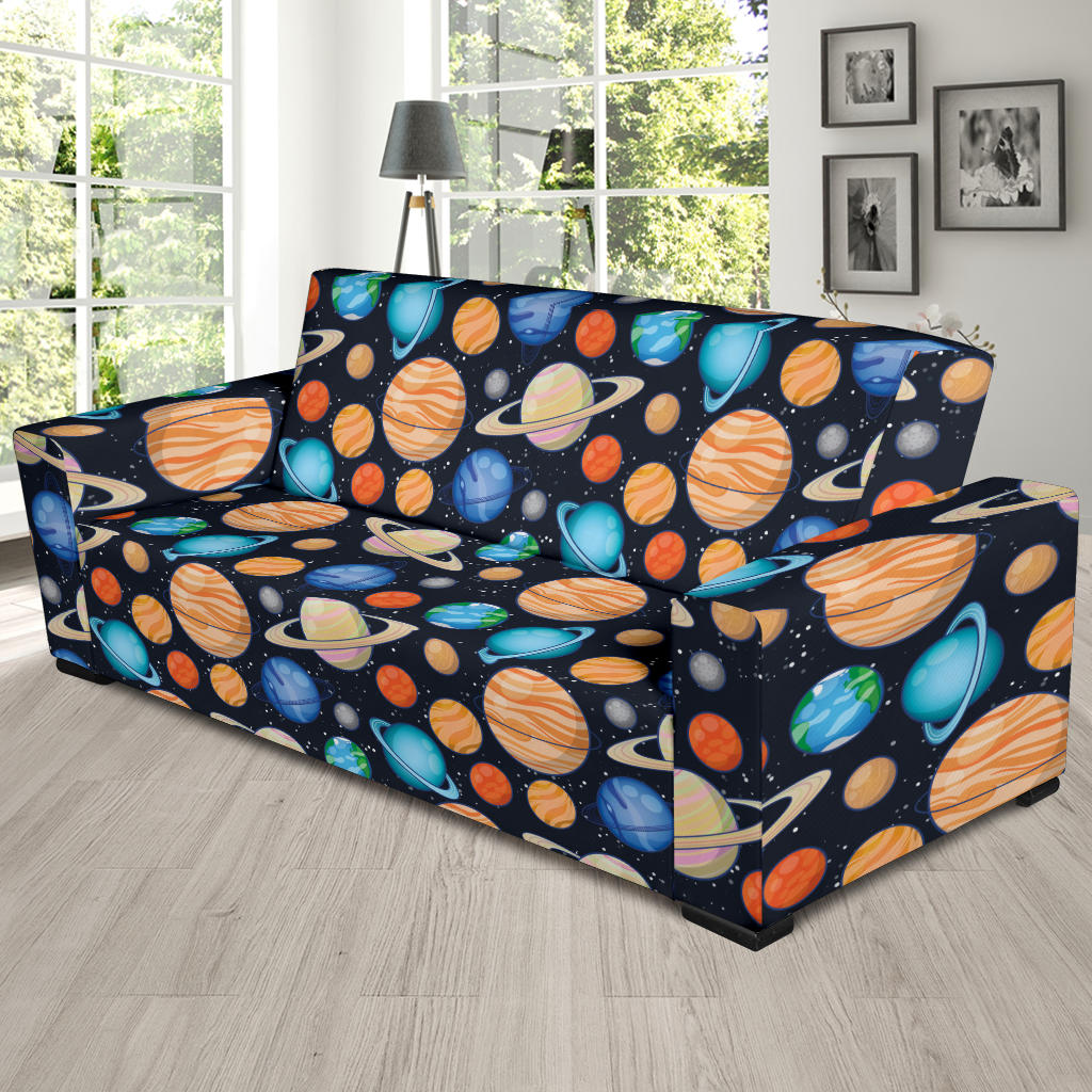 Planet Colorful Print Design LKS301 Sofa Slipcover