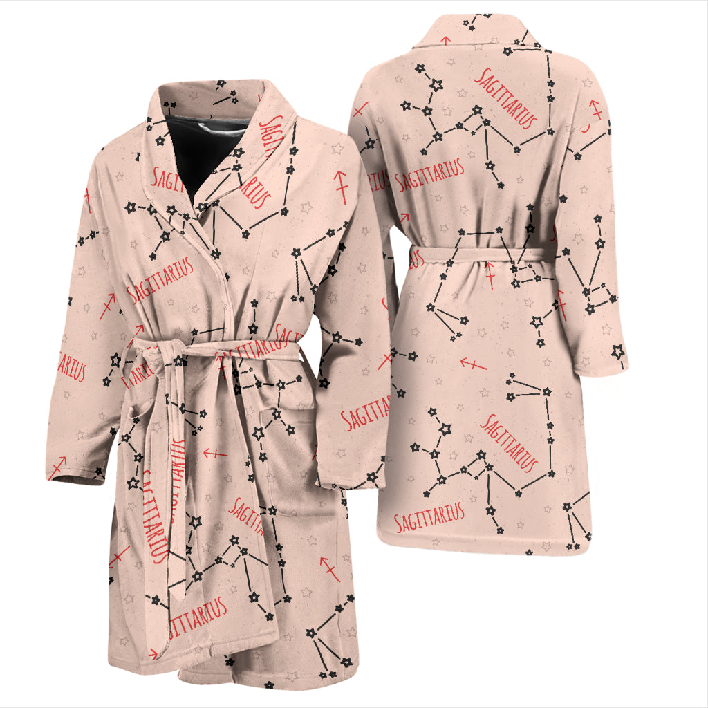 Sagittarius Star Print Design LKS302 Men Bathrobe