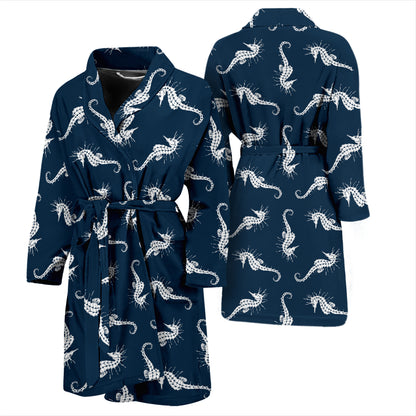 SeaHorse Print Design LKS402 Men Bathrobe