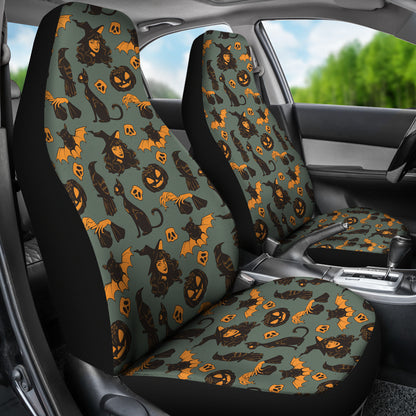 Witch Bat Halloween Print Design LKS305 Car Seat Covers
