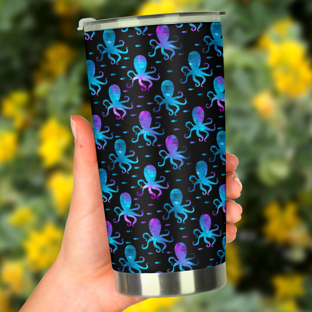 Octopus Blue Design Print Themed Tumbler