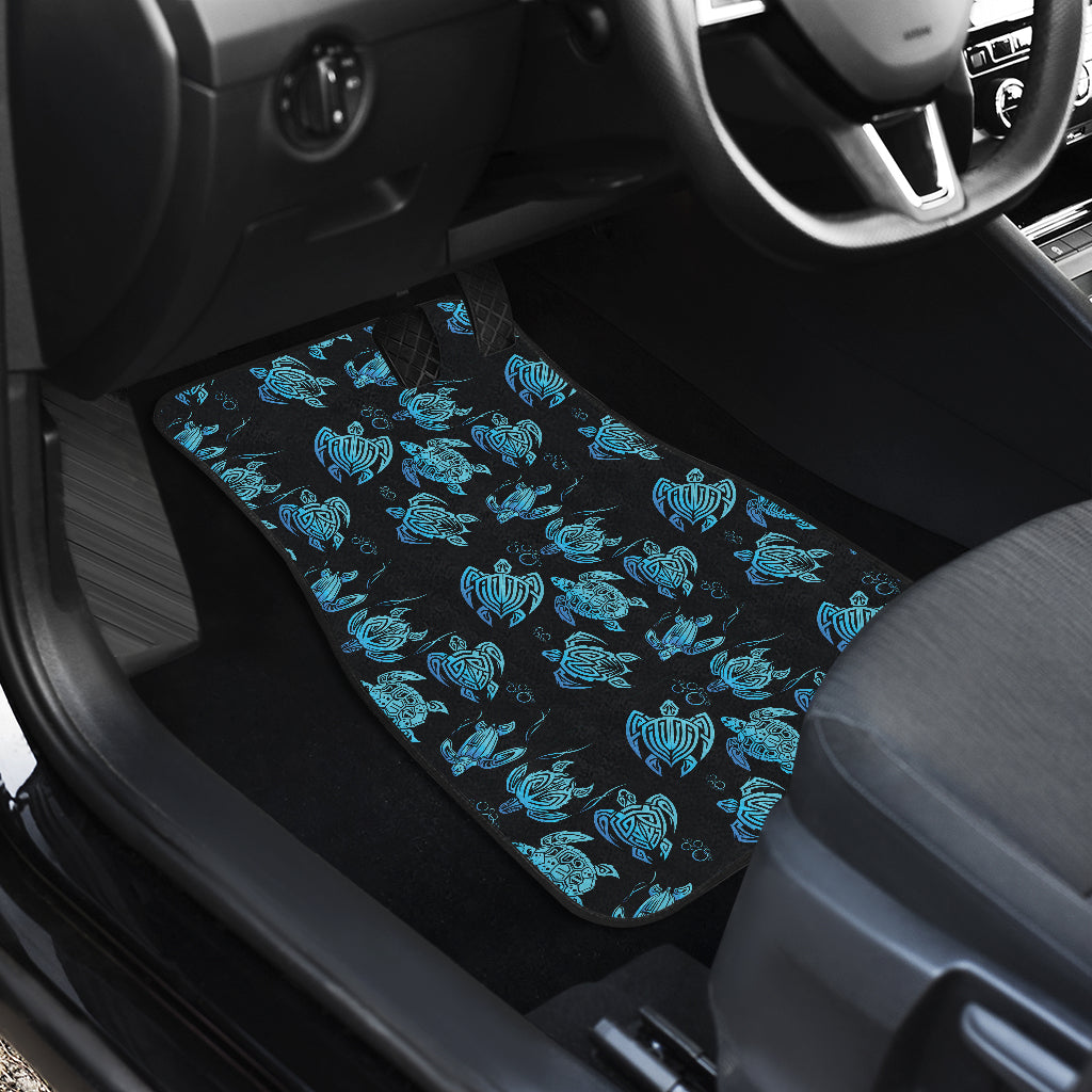 Tribal Turtle Polynesian Themed Design Car Floor Mats Front Back