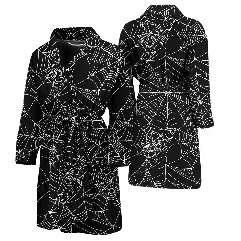 Spider Web Print Design LKS301 Men Bathrobe