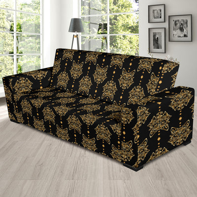 Aztec Wolf Pattern Print Design 04 Sofa Slipcover