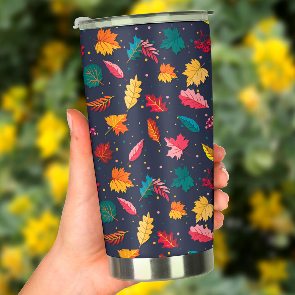 Elm Leave Colorful Print Pattern Tumbler