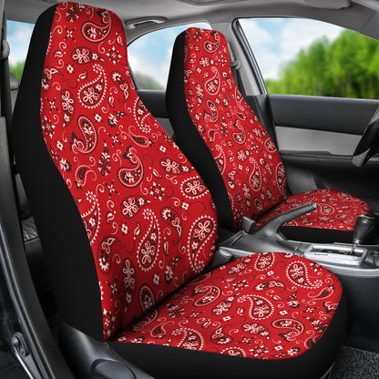 Bandana Paisley Red Print Design LKS3011 Car Seat Covers