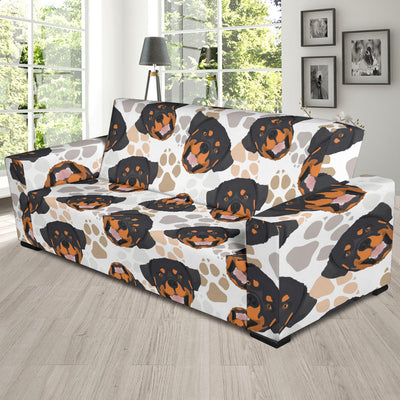 Rottweiler Pattern Print Design A03 Sofa Slipcover