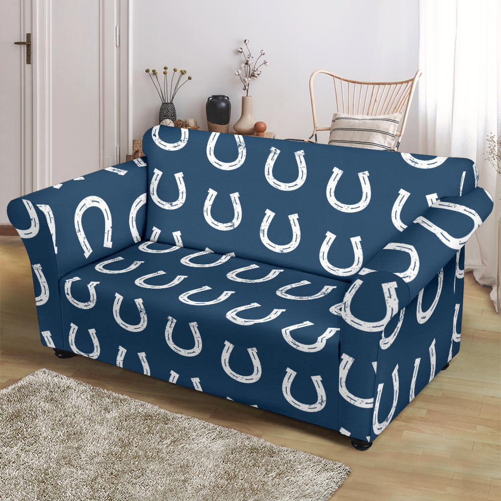 Horseshoe Print Design LKS301 Loveseat Couch Slipcover