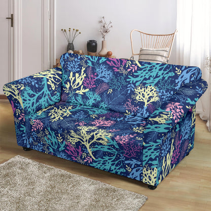 Seaweed Print Design LKS301 Loveseat Couch Slipcover