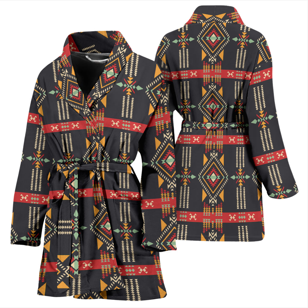 Southwest Pattern Print Design LKS303 Women Bathrobe