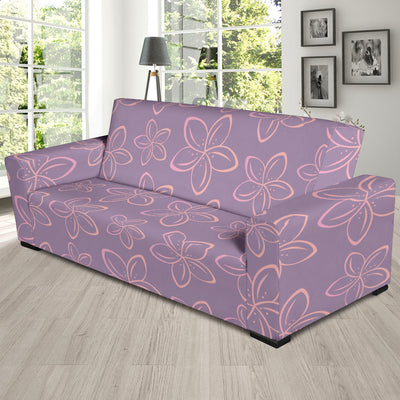 Plumeria Pattern Print Design A01 Sofa Slipcover