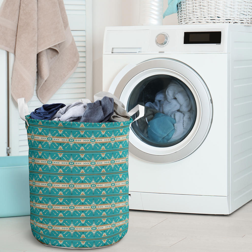 Southwest Native Design Themed Print Laundry Basket