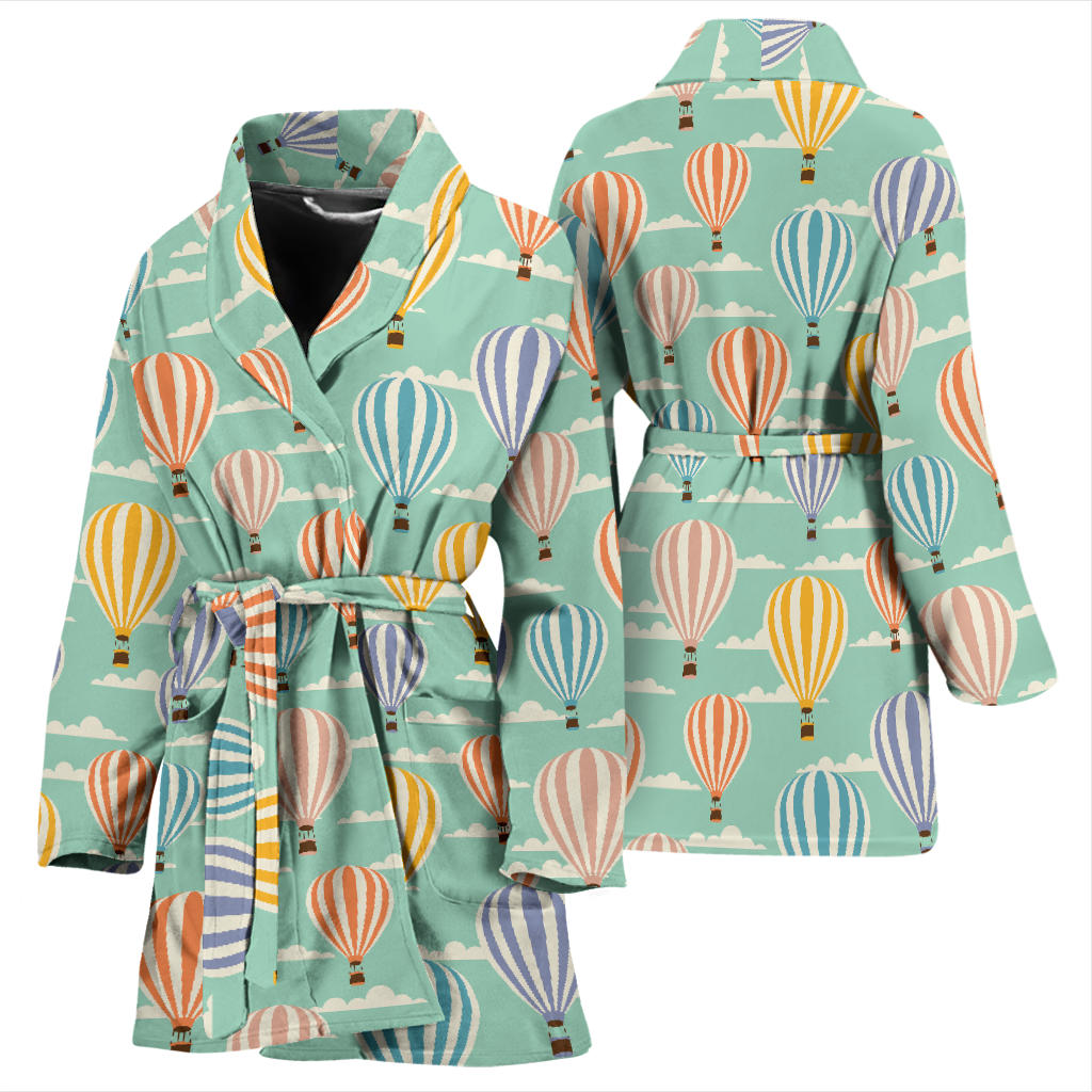 Ballon Pattern Print Design 01 Women Bathrobe