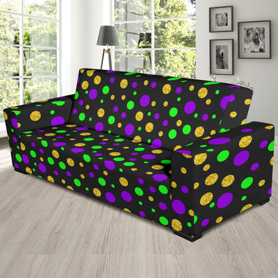 Mardi Gras Pattern Print Design 07 Sofa Slipcover