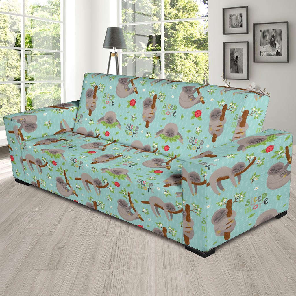 Sloth Print Design LKS305 Sofa Slipcover