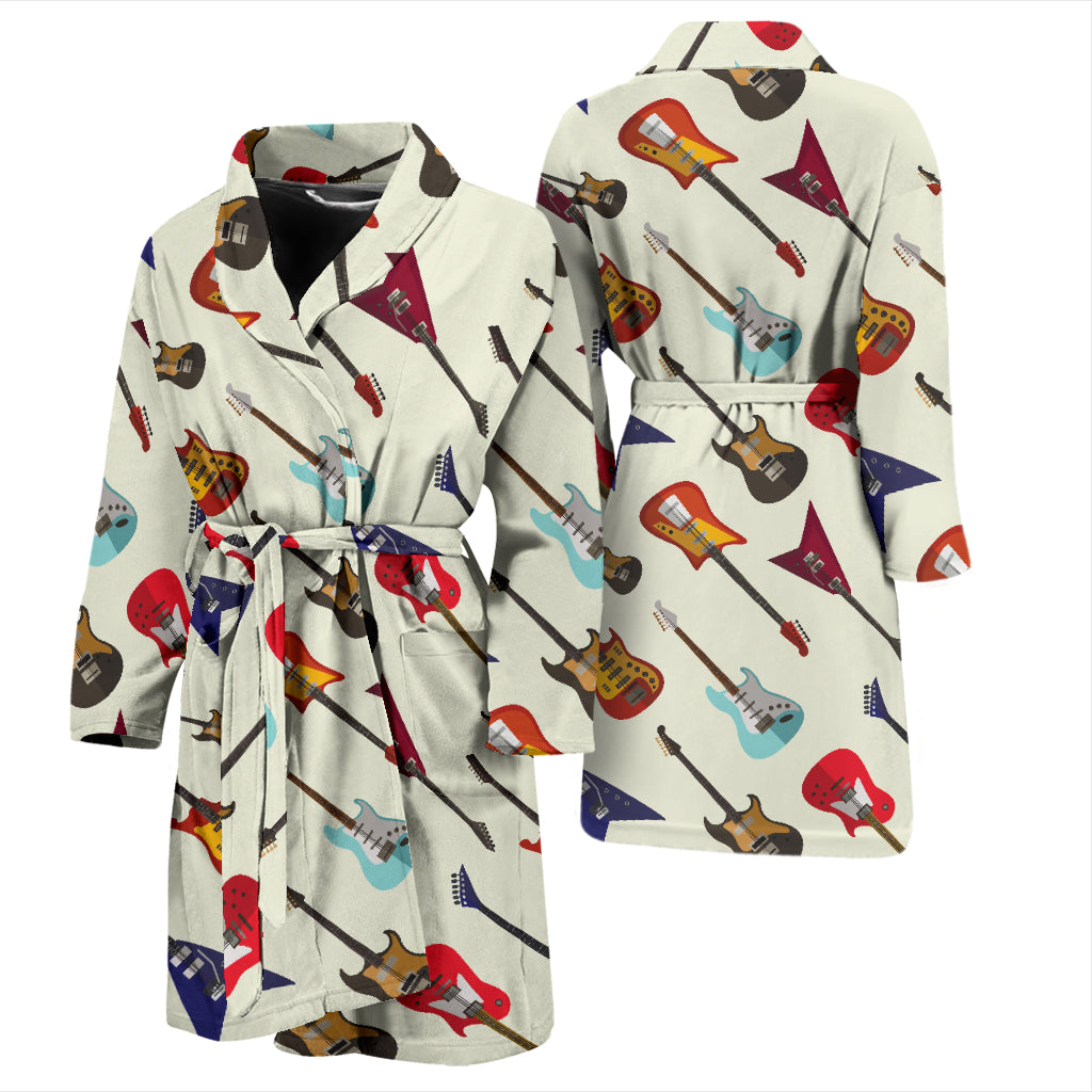 Electric Guitar Print Design LKS404 Men Bathrobe