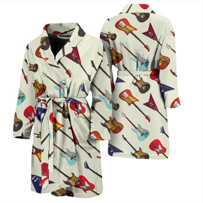 Electric Guitar Print Design LKS404 Men Bathrobe
