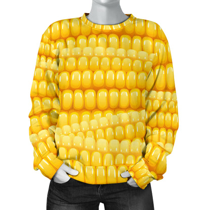 Agricultural Corn cob Pattern Women Long Sleeve Sweatshirt