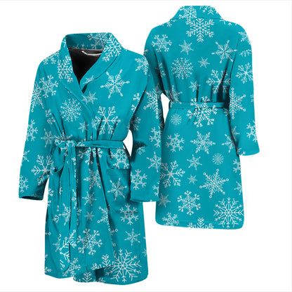 Snowflake Print Design LKS304 Men Bathrobe