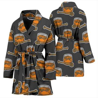 Honey Bee Print Design LKS305 Women Bathrobe