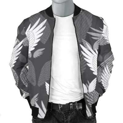 Angel Wings Pattern Design Themed Print Men Bomber Jacket