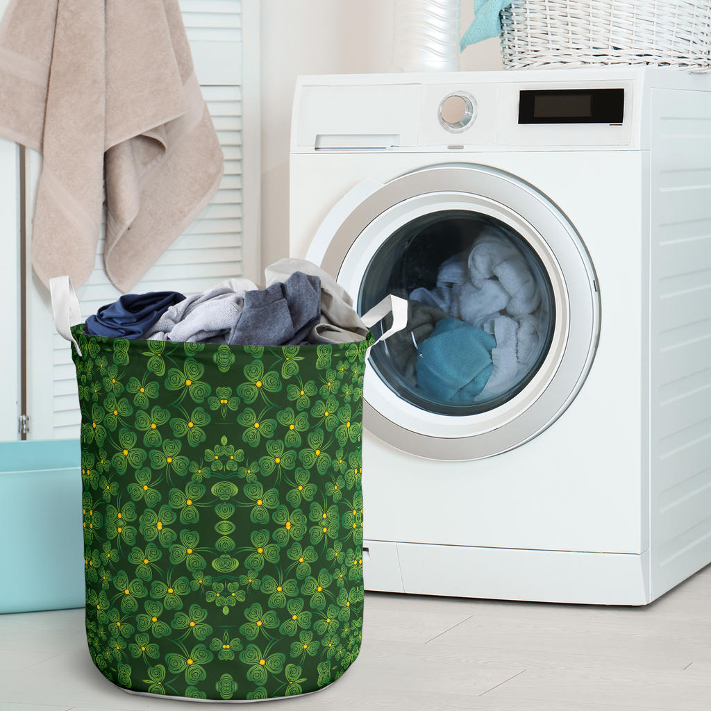 Shamrock Pattern Laundry Basket