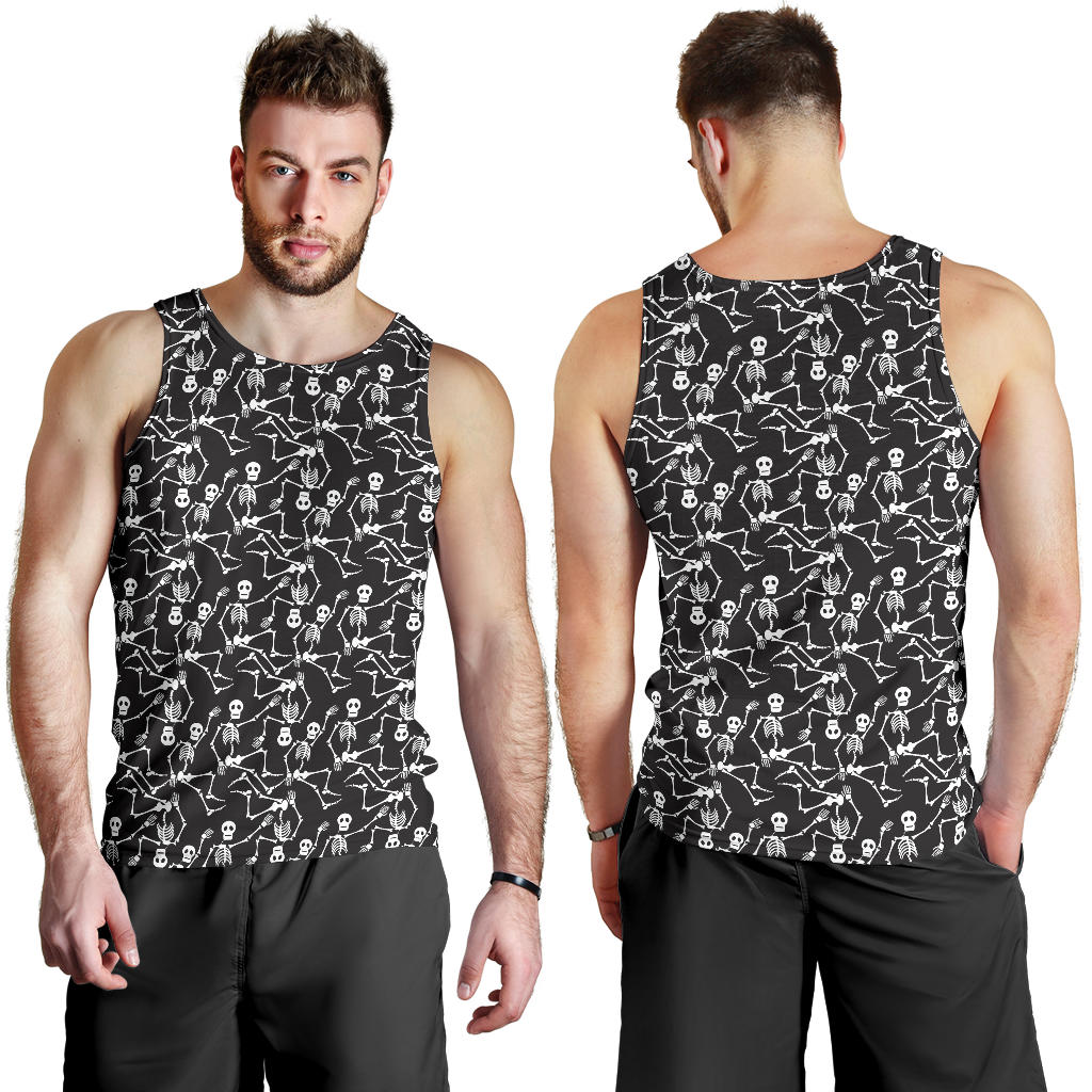 Skeleton Themed Print Men Tank Top