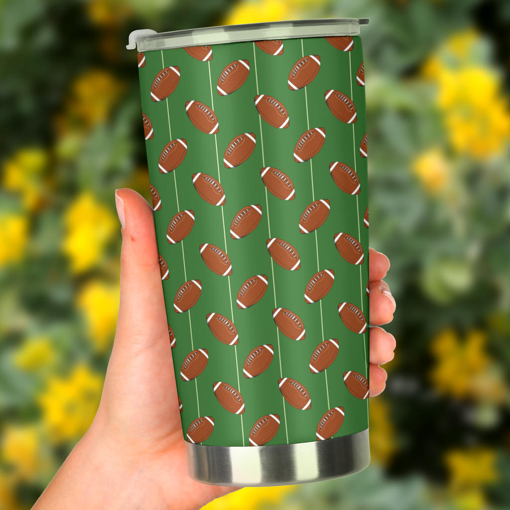 American Football on Field Themed Tumbler