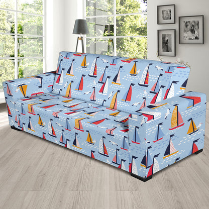 Sailboat Print Design LKS304 Sofa Slipcover