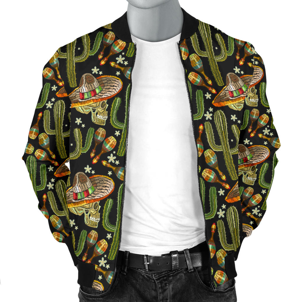 Western Style Print Men Bomber Jacket