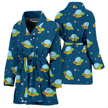 UFO Print Design LKS305 Women Bathrobe