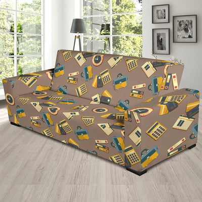 Accounting Financial Pattern Print Design 03 Sofa Slipcover