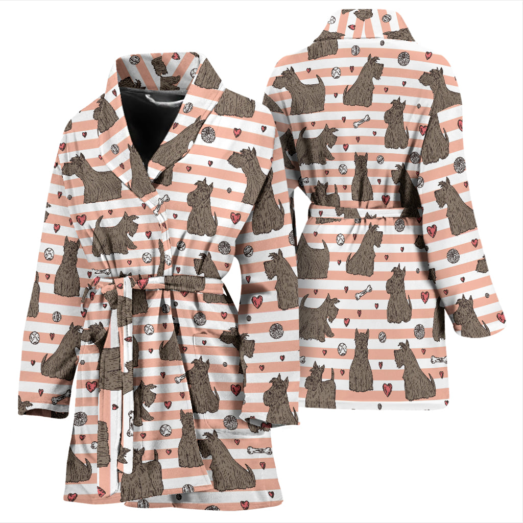 Scottish Terriers Print Design LKS3016 Women Bathrobe
