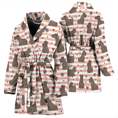 Scottish Terriers Print Design LKS3016 Women Bathrobe