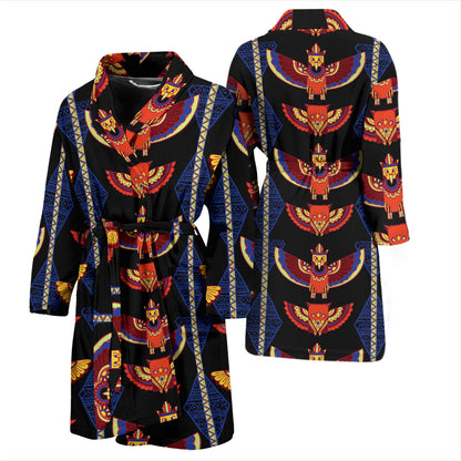 Totem Print Design LKS301 Men Bathrobe