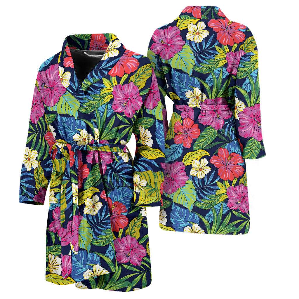Hibiscus Print Design LKS3010 Men Bathrobe