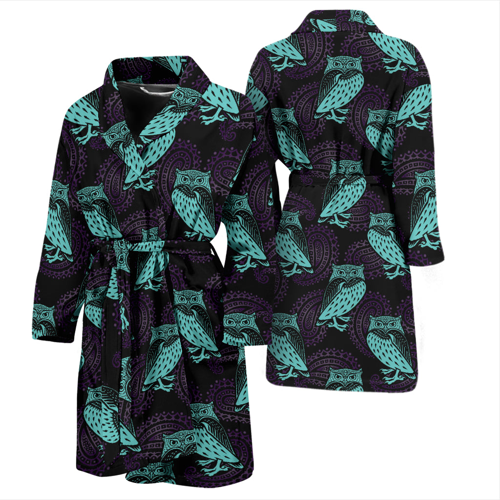 Tribal Pattern Print Design LKS3010 Men Bathrobe