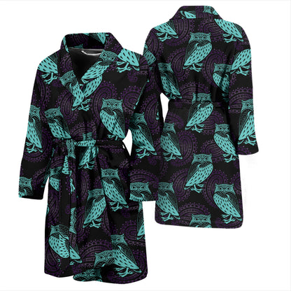 Tribal Pattern Print Design LKS3010 Men Bathrobe
