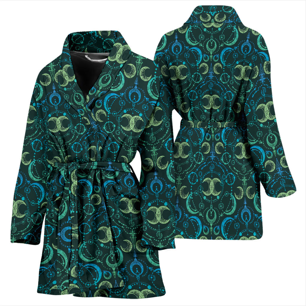 Celestial Pattern Print Design 07 Women Bathrobe
