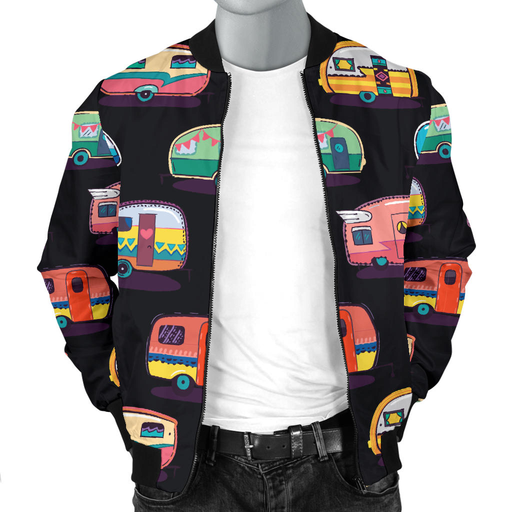 Camper Camping Pattern Men Bomber Jacket