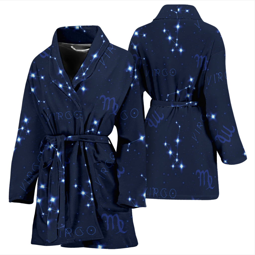 Virgo Print Design LKS303 Women Bathrobe
