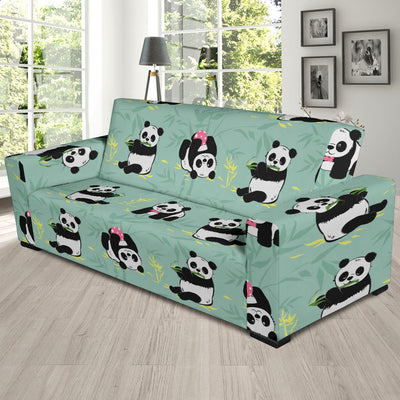 Panda Pattern Print Design A05 Sofa Slipcover