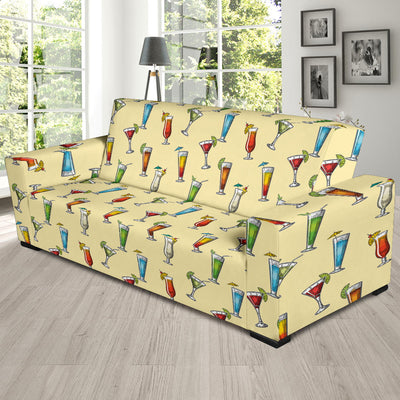 Cocktail Pattern Print Design 02 Sofa Slipcover