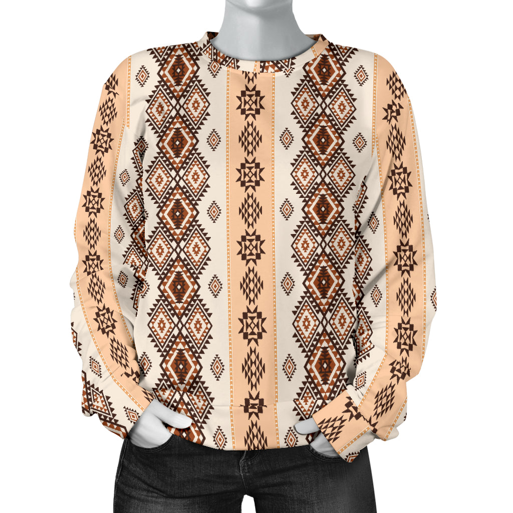 Native Classic Pattern Print Women Long Sleeve Sweatshirt
