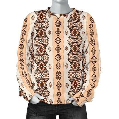 Native Classic Pattern Print Women Long Sleeve Sweatshirt