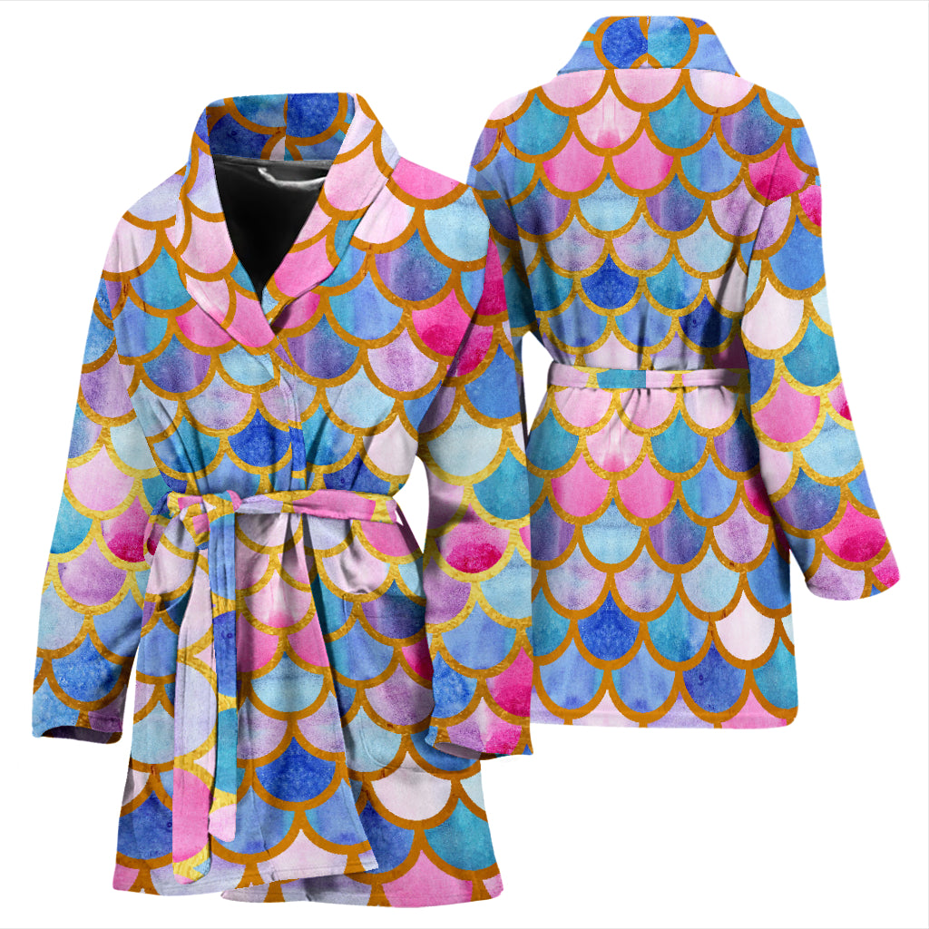 Scales Print Design LKS401 Women Bathrobe